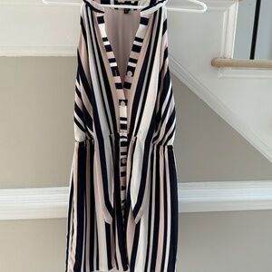 Express Mini Pink & Navy Dress | Size Small